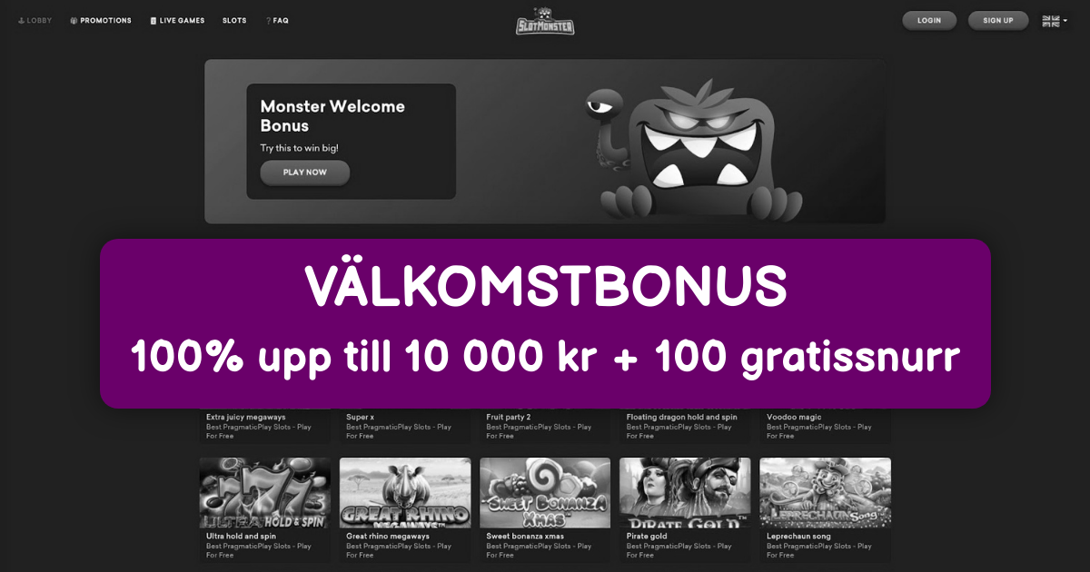 SlotMonster Casino Sverige